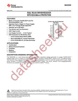 MAX232ECD datasheet  